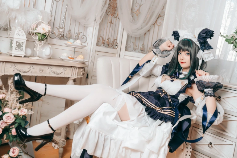 许枳《柴郡女仆》主题写真：22张全套美图