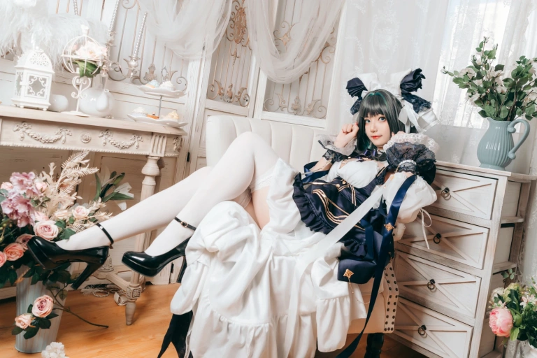 许枳《柴郡女仆》主题写真：22张全套美图