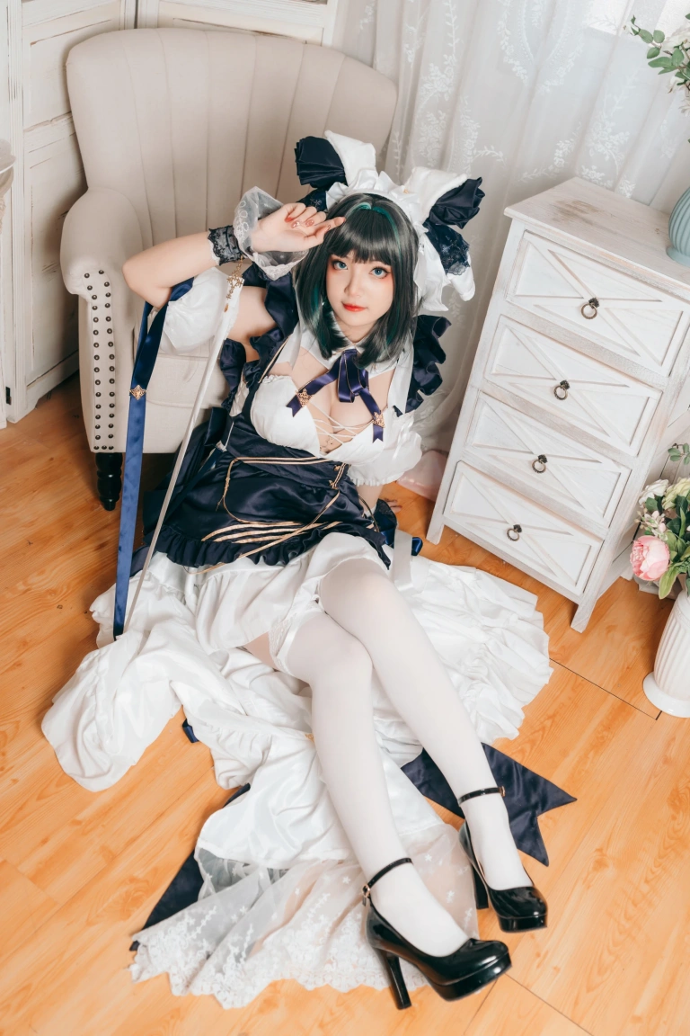 许枳《柴郡女仆》主题写真：22张全套美图