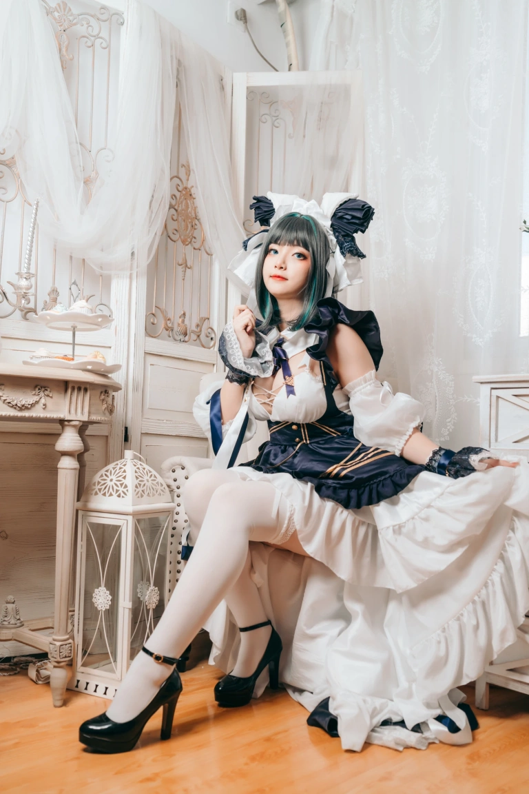 许枳《柴郡女仆》主题写真：22张全套美图