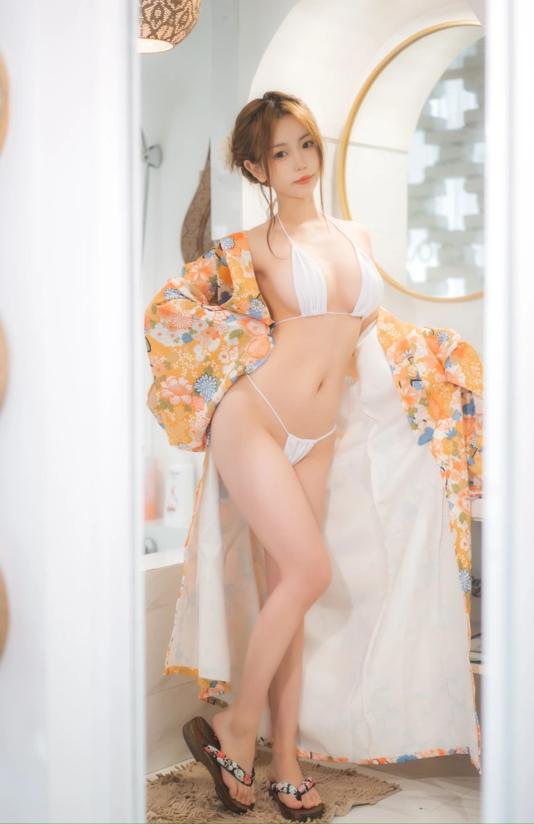 一北亦北《和服泳装》主题写真：26张全套美图，含1个视频
