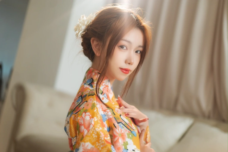 一北亦北《和服泳装》主题写真：26张全套美图，含1个视频