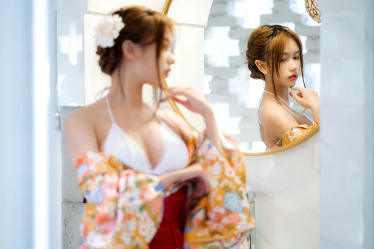 一北亦北《和服泳装》主题写真：26张全套美图，含1个视频