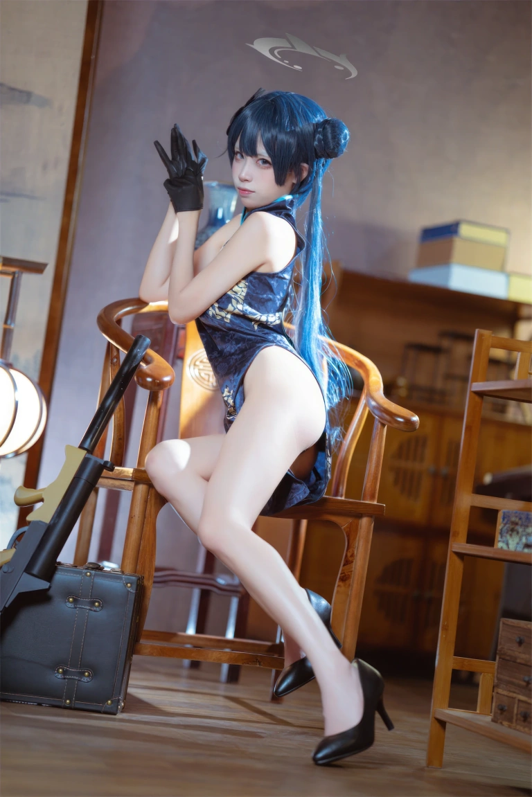 三無人型《碧蓝档案 妃咲旗袍》主题写真：42张全套美图