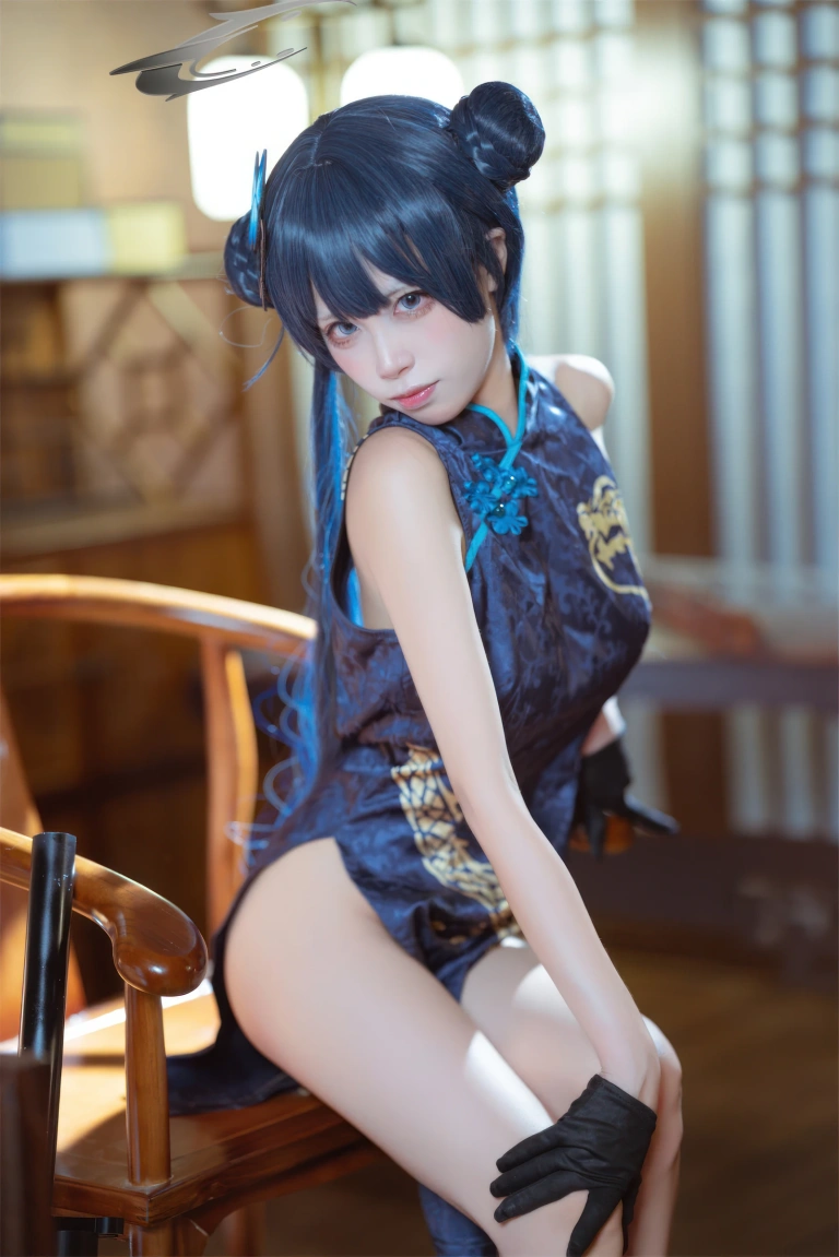 三無人型《碧蓝档案 妃咲旗袍》主题写真：42张全套美图