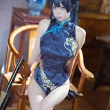 三無人型《碧蓝档案 妃咲旗袍》主题写真：42张全套美图