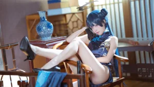三無人型《碧蓝档案 妃咲旗袍》主题写真：42张全套美图