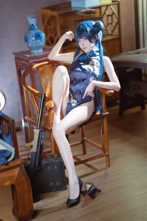 三無人型《碧蓝档案 妃咲旗袍》主题写真：42张全套美图