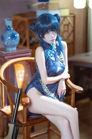 三無人型《碧蓝档案 妃咲旗袍》主题写真：42张全套美图