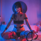 浅安安《黑胶带》主题写真：44张全套美图