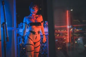 浅安安《黑胶带》主题写真：44张全套美图