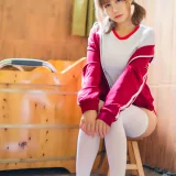 小仓千代《红色体操服》主题写真：48张全套美图