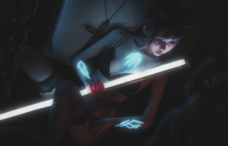 仙女月《赛博》主题写真：9张全套美图