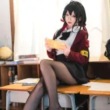 狐玖玖《碧蓝航线 大凤JK》主题写真：20张全套美图