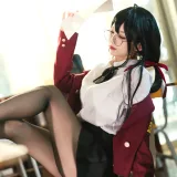 狐玖玖《碧蓝航线 大凤JK》主题写真：20张全套美图