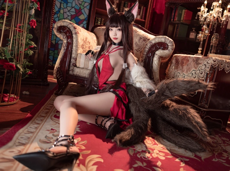 狐玖玖《碧蓝航线 赤城》主题写真：17张全套美图