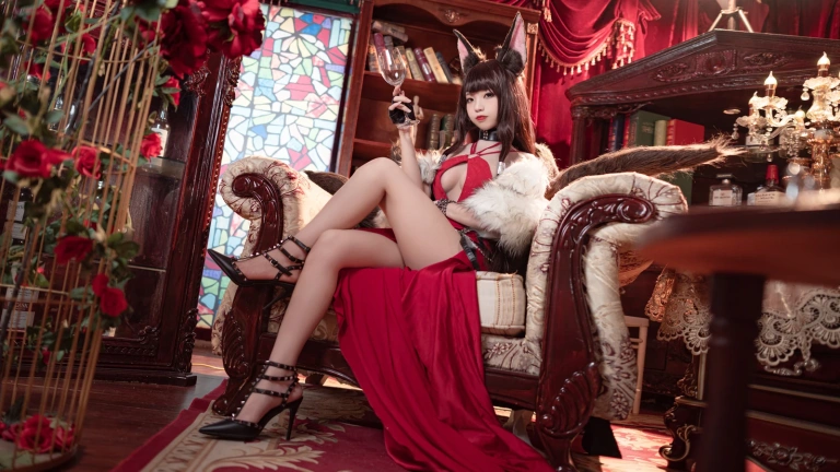 狐玖玖《碧蓝航线 赤城》主题写真：17张全套美图