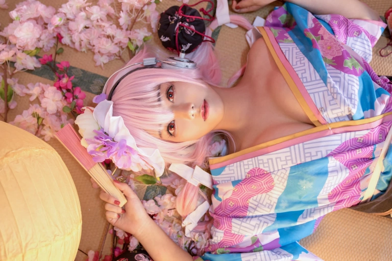 蜜汁猫裘《索尼子和服》主题写真：19张全套美图