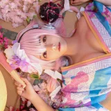 蜜汁猫裘《索尼子和服》主题写真：19张全套美图