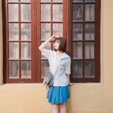 河豚抚子《和春天有个约会》主题写真：22张全套美图