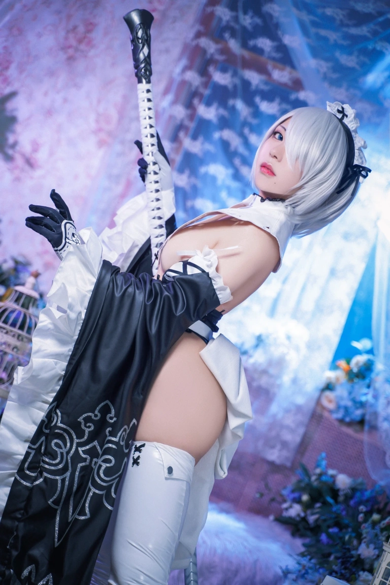 虎森森《2B女仆》主题写真：15张全套美图