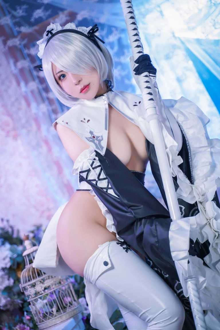 虎森森《2B女仆》主题写真：15张全套美图