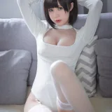 西园寺南歌《白猫白色连体衣》主题写真：30张全套美图