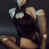 七月喵子《穿旗袍耍剑》主题写真：32张全套美图