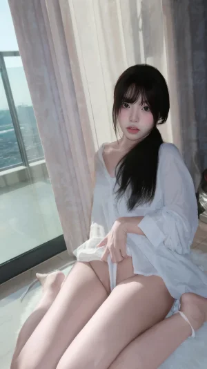 真宝《白衬衫》主题写真：53张全套美图，含2个视频