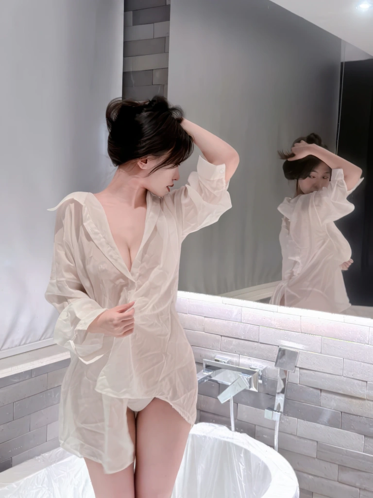 真宝《白衬衫》主题写真：53张全套美图，含2个视频