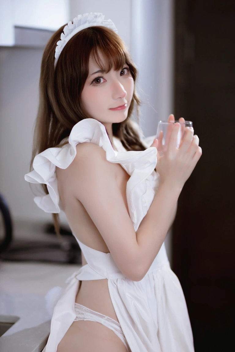 是三不是世《果体围裙》主题写真：62张全套美图