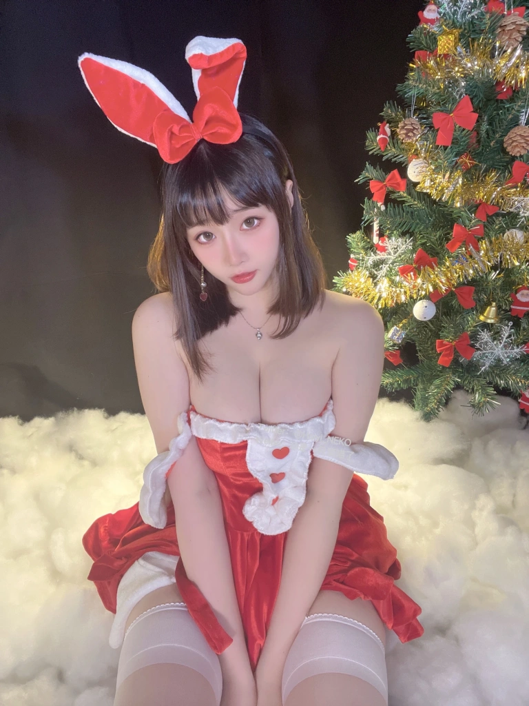 一只废喵《圣诞比基尼+连衣裙》主题写真：72张全套美图，含3个视频