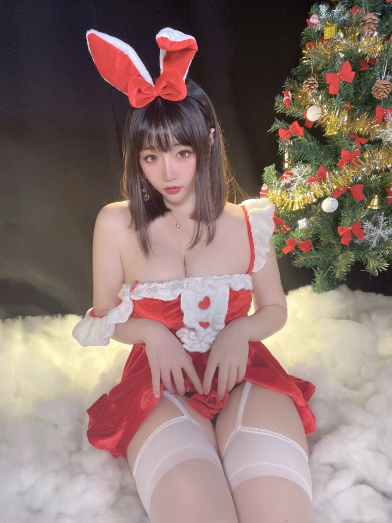 一只废喵《圣诞比基尼+连衣裙》主题写真：72张全套美图，含3个视频