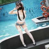 三水子《猫猫蓝白比基尼》主题写真：85张全套美图，含1个视频