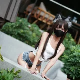 三水子《猫猫蓝白比基尼》主题写真：85张全套美图，含1个视频