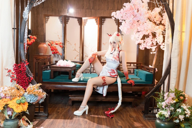 小和甜酒&阿呀被发现了Aya《年夕旗袍双人御守》主题写真：199张全套美图