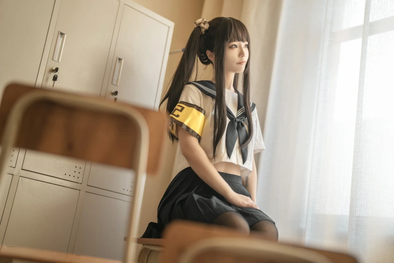 桃良阿宅《教室JK》主题写真：33张全套美图