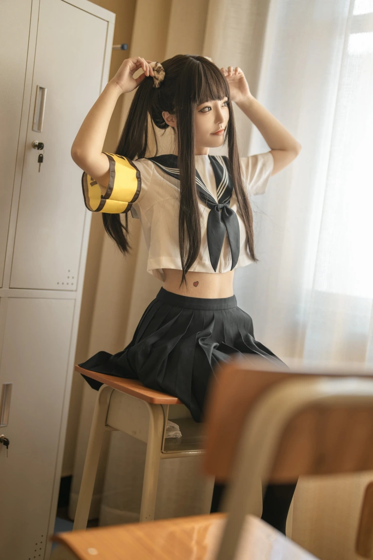 桃良阿宅《教室JK》主题写真：33张全套美图