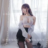 过期米线线喵《白色ol》主题写真：40张全套美图