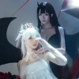 焖焖碳《碧蓝航线 埃姆登 双黑白夜之主（&Tomoyo酱）》主题写真：29张全套美图
