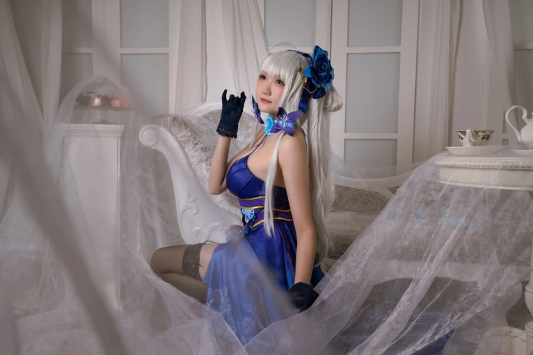 瓜希酱《光辉 茶会》主题写真：18张全套美图