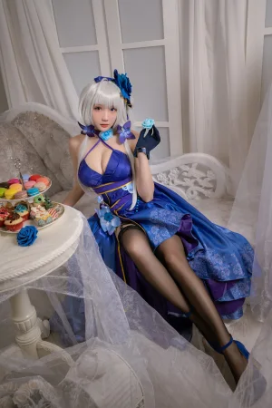 瓜希酱《光辉 茶会》主题写真：18张全套美图