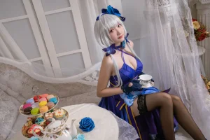 瓜希酱《光辉 茶会》主题写真：18张全套美图