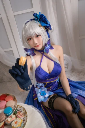 瓜希酱《光辉 茶会》主题写真：18张全套美图