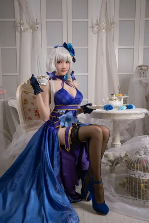 瓜希酱《光辉 茶会》主题写真：18张全套美图