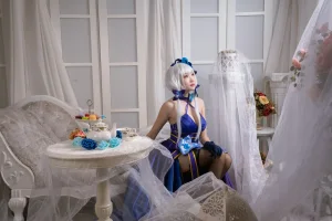 瓜希酱《光辉 茶会》主题写真：18张全套美图