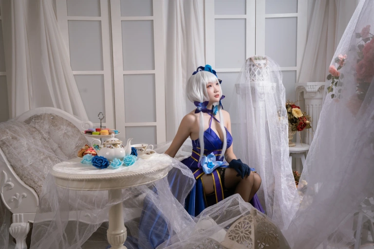 瓜希酱《光辉 茶会》主题写真：18张全套美图