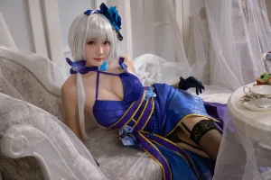 瓜希酱《光辉 茶会》主题写真：18张全套美图