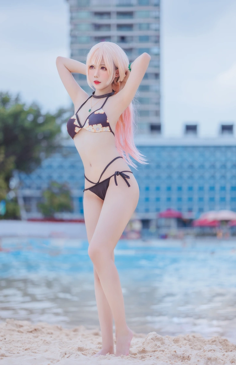 仙女月《喜多川泳装》主题写真：29张全套美图