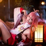 伊喵君&桃景三酪《《原神 鸣神双人》 八重&雷神 双倍快乐》主题写真：57张全套美图，含1个视频